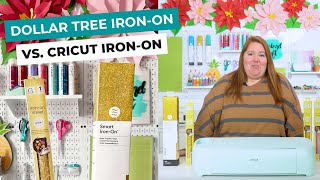 Dollar Tree Iron On Vinyl vs Cricut IronOn Vinyl [upl. by Asinla]