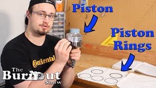 How To Install Your Piston Rings On Your Pistons  Burnout Tutorials Rebuilding The 350 [upl. by Poland283]