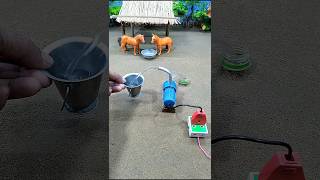 Diy mini tractor making mini motor water pump project horse water will drink  322 [upl. by Nedmac]