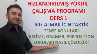 HIZLANDIRILMIŞ YÖKDİL ÇALIŞMA PROGRAMI YÖKDİLDEN NASIL 50 ÜSTÜ ALINIR YÖKDİLE NASIL ÇALIŞILIR [upl. by Cesar315]