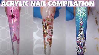 XXL Coffin nail compilation  USING ACRYLIC [upl. by Yaakov346]