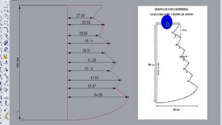 COMO HACER EL PATRON DE UNA CENEFA DRAPEADA HOW TO MAKE THE PATTERN OF A DRAPED CENEFA [upl. by Enayr]