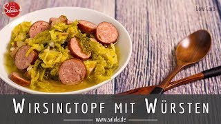 Wirsingtopf mit polnischen Würsten Rezept Low Carb ohne Mehl ohne Kartoffel glutenfrei salalade [upl. by Lune]