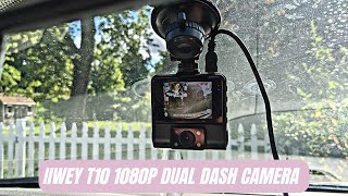 IIWEY T10 1080P Dual Dash Camera for Cars with IR Night Vision Review amp Test  Dash Cam Front Inside [upl. by Alik]