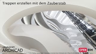 ARCHICAD 21  Treppen erstellen mit dem Zauberstab [upl. by Cahra]