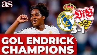 GOL de ENDRICK Real Madrid 31 Stuttgart  CHAMPIONS LEAGUE [upl. by Riada]