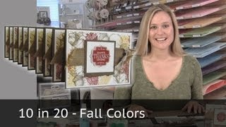 10 cards in 20 Minutes  Fall  Autumn Colors [upl. by Ainoloppa]