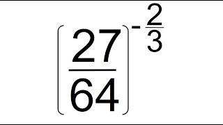 HALLA EL VALOR DE LA POTENCIA FRACCIONARIA Y EXPONENTE NEGATIVO Matemáticas Básicas [upl. by Bernelle]