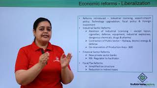 Class 11th – Economic Reforms Liberalisation  Indian Economics  Tutorials Point [upl. by Stralka]