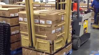 Freezer Clamp Forklift Attachment in Action [upl. by Lissner]