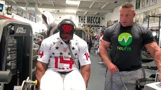 Prépa Mr Olympia 2019 week 14 Entraînement de QUADS avec SHAWN RHODEN et BRAD ROWE [upl. by Akihsan]