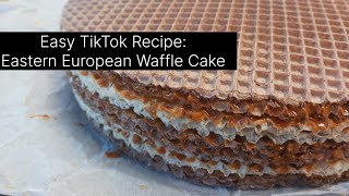 Easy TikTok Recipe Eastern European Waffle Cake [upl. by Buseck441]