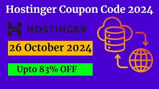 Hostinger 20 Off Coupon Code  26 October 2024 [upl. by Eirlav]