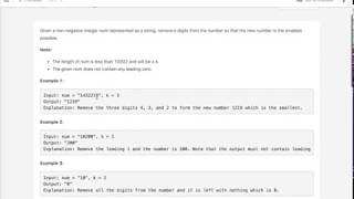 Remove K digits Without Stack  Leetcode  May Challenge [upl. by Fritz]