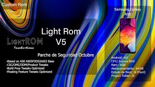 Light Rom V5  Android 90  Samsung Galaxy A50 [upl. by Akiemat223]