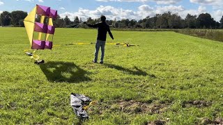 Double Delta Conyne with 30m kite tail testing🪁🪢 [upl. by Nattie]