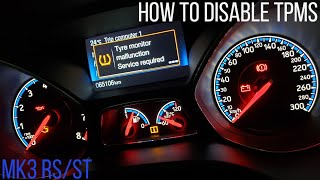 How to disable TPMS on mk3 RSST [upl. by Mychal]