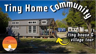 Manifesting a Tiny House Love amp a Village Tiny Home Community TOUR [upl. by Spillar294]