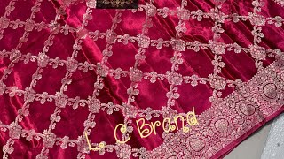 5100Pure Baneras Mushroo Satin Saree jaal weaving grand latest collection ph8523844182 [upl. by Calica431]