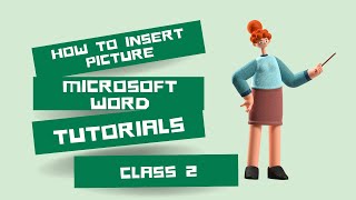 How to insert picture on mircosft word  MS office pro  class 2 [upl. by Lapides297]