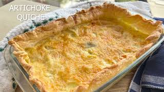 ARTICHOKE QUICHE  QUICHE DE ALCACHOFAS 👍🏻😋 [upl. by Cyrille]