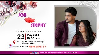 JOB WEDS STEPHY  WEDDING SERVICE  23052024  NEW LIFE TV [upl. by Eatnahc145]