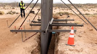 Construction for new Texas border wall begins [upl. by Nodmac]