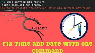 how to fix time issue ntp on kali linux 224 [upl. by Berkshire252]