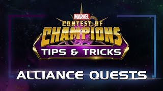 Tips and Tricks Alliance Quests  Marvel Contest of Champions [upl. by Crescantia]