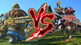 Thunderers Grudgerakers VS Stormvermin Swords amp Shields Total War Warhammer 3 [upl. by Ateekan]