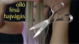 Magyar ASMR hajvágás ollónyisszantások fésű hangok barátnős csevegés [upl. by Curren759]