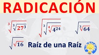 🚩 RADICACIÓN  Raíz de una Raíz  Radicación de Radicales  Ejercicios resueltos  Juliana la Profe [upl. by Lledroc]