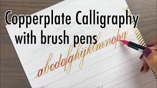 Copperplate Calligraphy with Brush Pens [upl. by Eseekram]