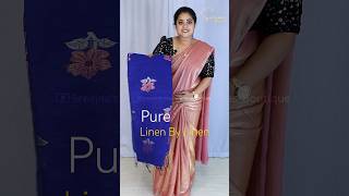 Trending Pure Linen By Linen High Count Sarees  saree linen trending sareevibes linensarees [upl. by Norma]