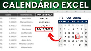 Mini Calendário no Excel Como usar  Ferramentas e Funcionalidades Importantes do Excel [upl. by Mcclain]