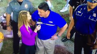 LSU coach Ed Orgeron as Waterboy Farmer Fran Bobby Boucher [upl. by Ambrogino]