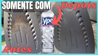 MELHOR MANEIRA DE LIMPAR FERRO DE PASSAR ROUPAS APENAS COM DETERGENTE [upl. by Mast]