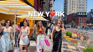 4K🇺🇸NYC Summer Walk🗽SoHo amp NoHo in New York City❤️‍🔥Sawada Coffee amp Au Cheval  June 2024 [upl. by Gerstner]