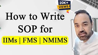 How to Write SOP for IIMs  FMS  NMIMS [upl. by Atileda]