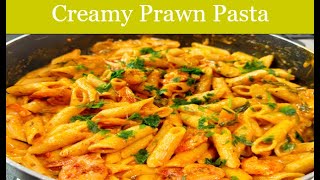 CREAMY PRAWN PASTA RECIPE  EASY MEAL IDEA I UURDU amp HINDI [upl. by Nereen]