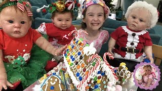 REBORNS amp ALIYAH MAKE A GINGERBREAD HOUSE [upl. by Rairb]