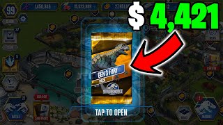 999 CASH SPENT in JURASSIC WORLD THE GAME [upl. by Oicram]