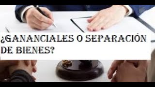 ¿Gananciales o separación de bienes [upl. by Devinne]