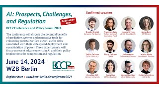 BCCP Conference and Policy Forum 2024 AI Prospects Challenges and Regulation I [upl. by Bor]