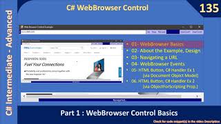 C WebBrowser  Part 1  About Webbrowser Control  C Advanced 135 [upl. by Riplex]