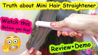 Mini hair straightener review  mini hair straightener unboxing  how to straight hair  Sajal Malik [upl. by Larimor]