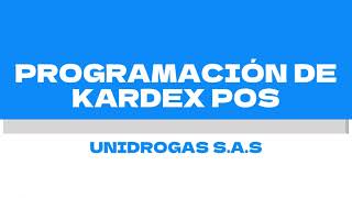 KARDEX POS  PROGRAMACIÓN DE KARDEX MAIAERP [upl. by Bach502]