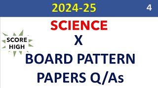 312  PAPER 4 CLASS X SCIENCE BOARD PATTERN  SCIENCE PAPER FOR CLASS 10 BOARD 2425 [upl. by Inilahs239]