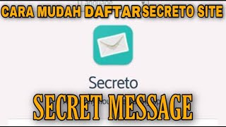 CARA MUDAH MENDAFTAR SECRETO SITE  HOW TO REGISTER SECRETO SITE [upl. by Ekaj]