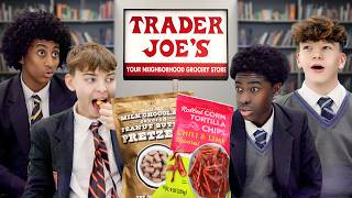 British Highschoolers try Trader Joes Snacks for the first time [upl. by Linn]